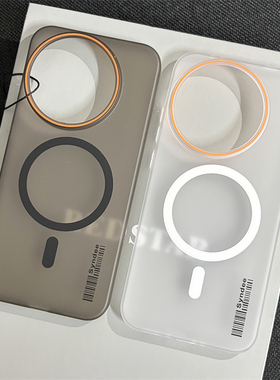 wzxf柔纱冰雾适用realme真我GT8pro手机壳新款磁吸磨砂透明硬壳gt7pro镜头大孔por高级感超薄黑色保护套肤感