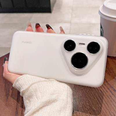 适用华为pura80pro手机壳透白新款P80Ultra超薄磨砂pura70pro+硅胶镜头精孔70u全包透明por散热防摔男女软壳