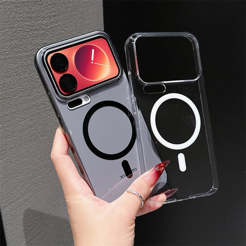 【高透硬壳】适用小米17promax手机壳新款xiaomi17超薄磁吸充电por米17pro全包透明男女创意简约高级感保护套