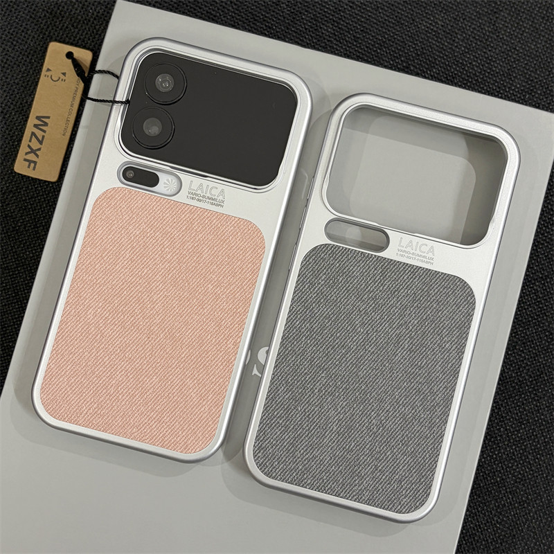 wzxf文艺灰色亚麻纹毛麻纹适用小米17ProMax手机壳新款黑色17pro布纹贴皮硬壳磁吸por高级感保护套男女外壳潮