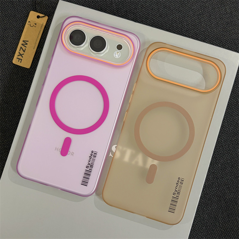 wzxf冰雾适用荣耀500pro手机壳新款金色磁吸荣耀400pro磨砂透明硬壳por大孔高级感超薄创意保护套肤感男女款