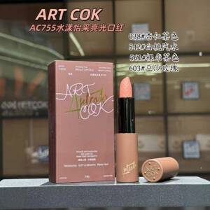 ART COK埃客水漾怡采亮光口红玻璃唇镜面水光低饱和白桃豆沙唇膏