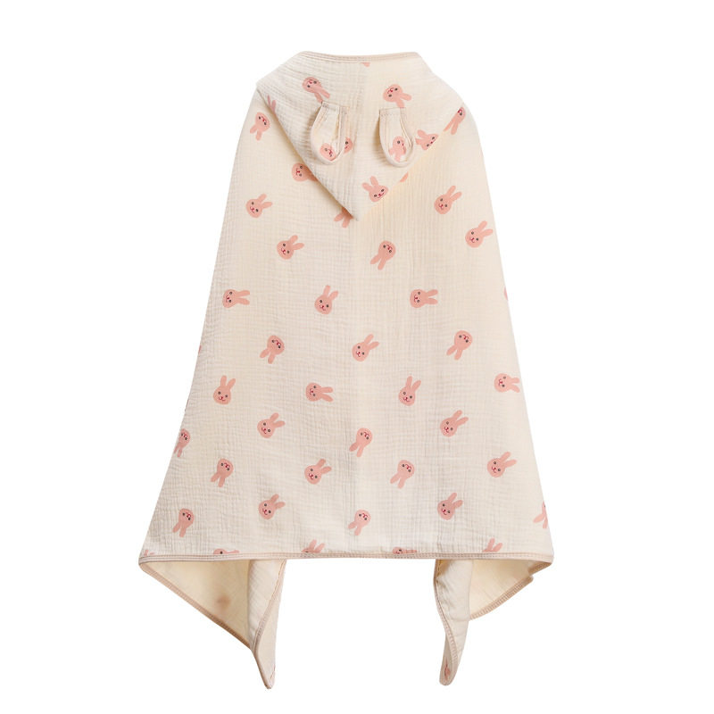 纯棉四层纱布儿童斗篷浴巾宝宝带帽游泳裹巾男女童保暖浴袍披风,婴童用品,浴巾,淘宝优惠券,粉丝福利购,淘宝优惠卷