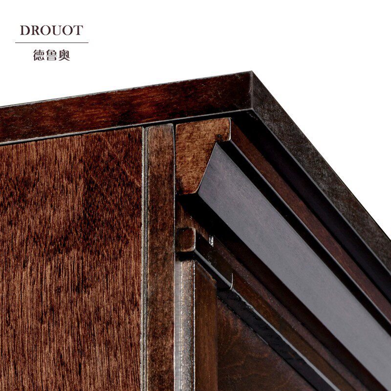 美式书柜书架实木简约复古 书橱展示柜储物柜组合柜子