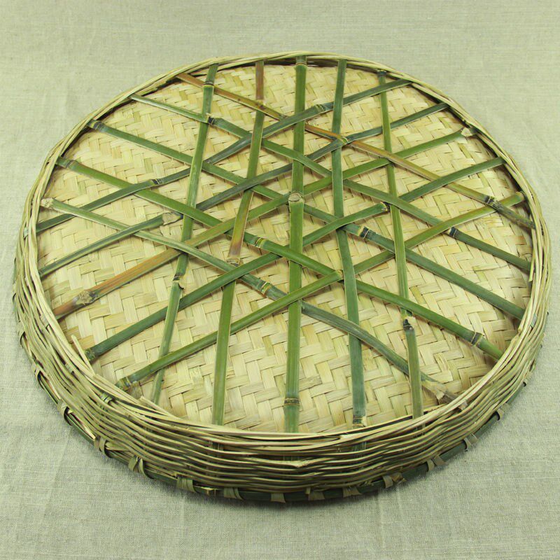 竹制品竹编簸箕无孔有孔竹筛子米筛家用农家干货晾晒大号竹匾天然