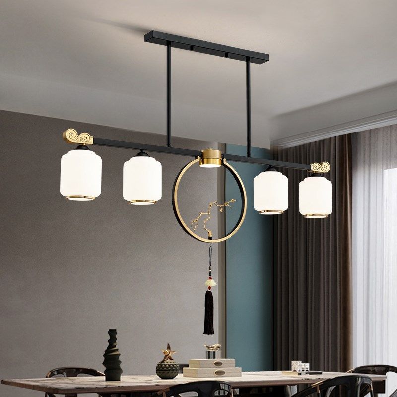 新中式客厅吊灯2024新款别墅复式楼吊灯餐厅灯餐饮包厢火锅店吊灯