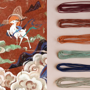 0.6/0.9mm股线桑蚕丝编织绳 五彩绳手作线材轮回手绳编绳diy材料