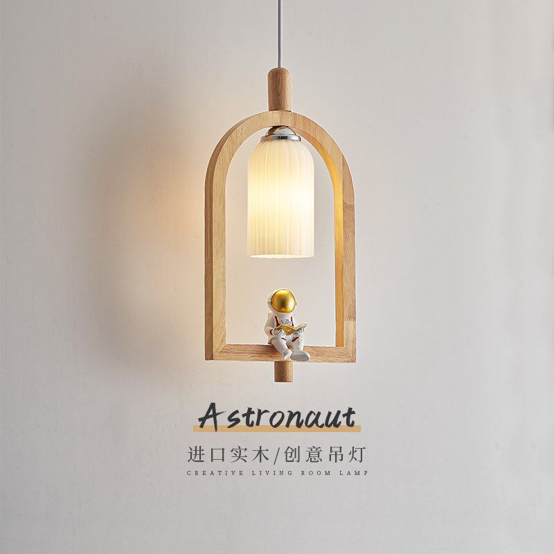 北欧卧室床头吊灯餐厅灯吧台玄关小吊灯简约米家智能奶油风日式灯