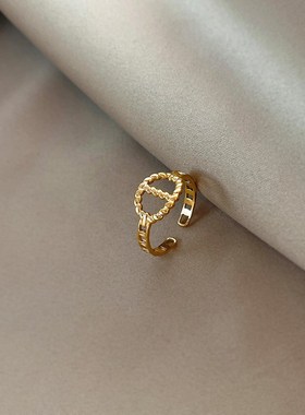 小众设计欧美戒指女网红名暖潮流指环开口可调节时尚气质中指食指