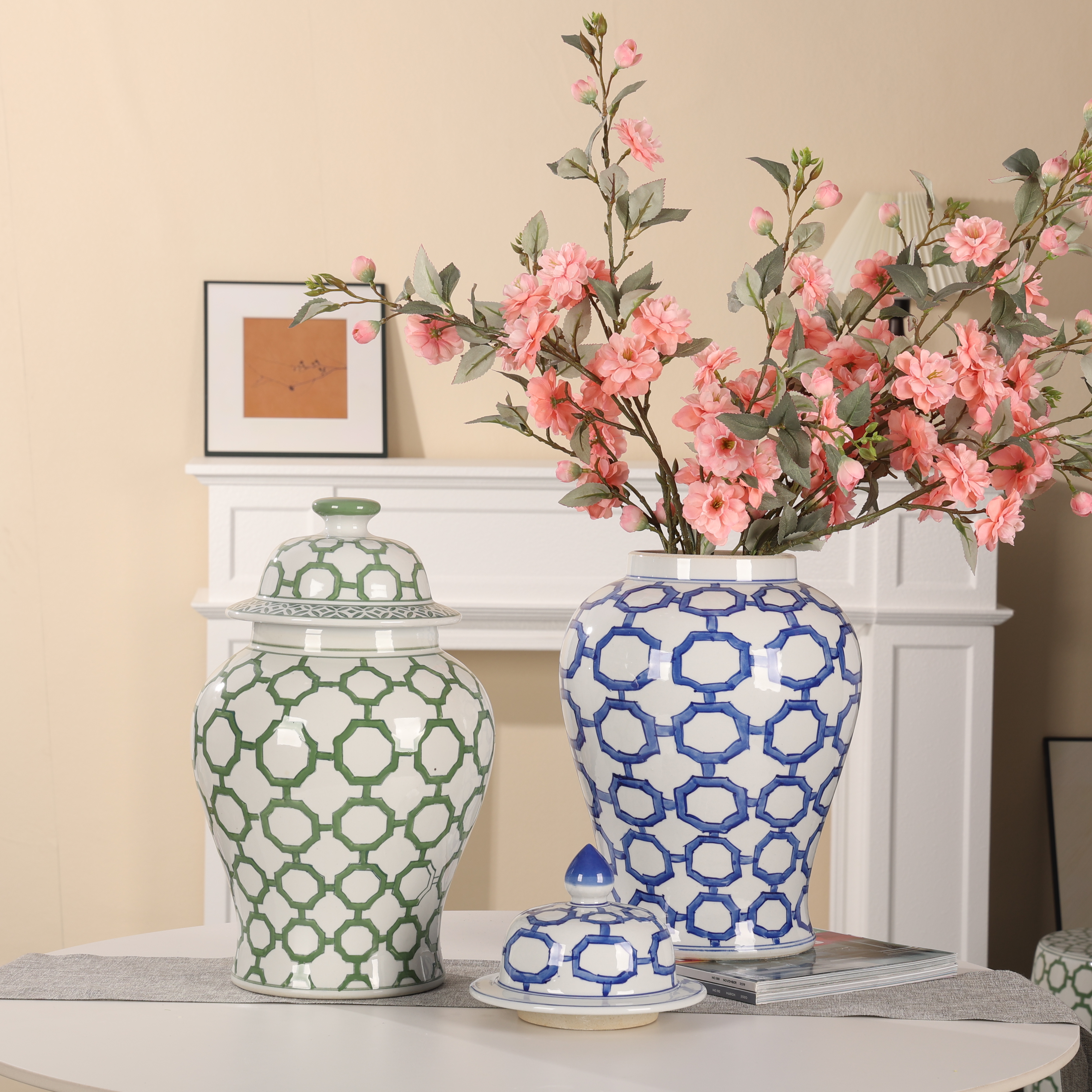 景德镇陶瓷花瓶摆件仿古中式