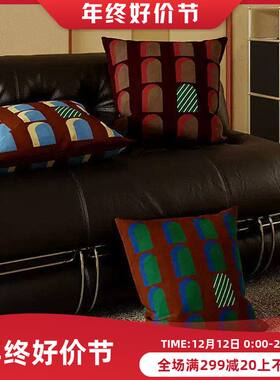 中古美拉德家用抱枕客厅沙发靠可拆洗抱新年卧室床头腰枕靠垫毛绒