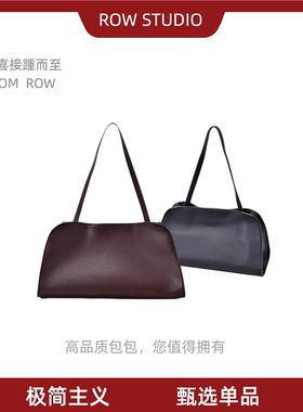 Row头层牛皮单肩包Peggy Clutch手拿包老钱风腋下包手提斜挎女包