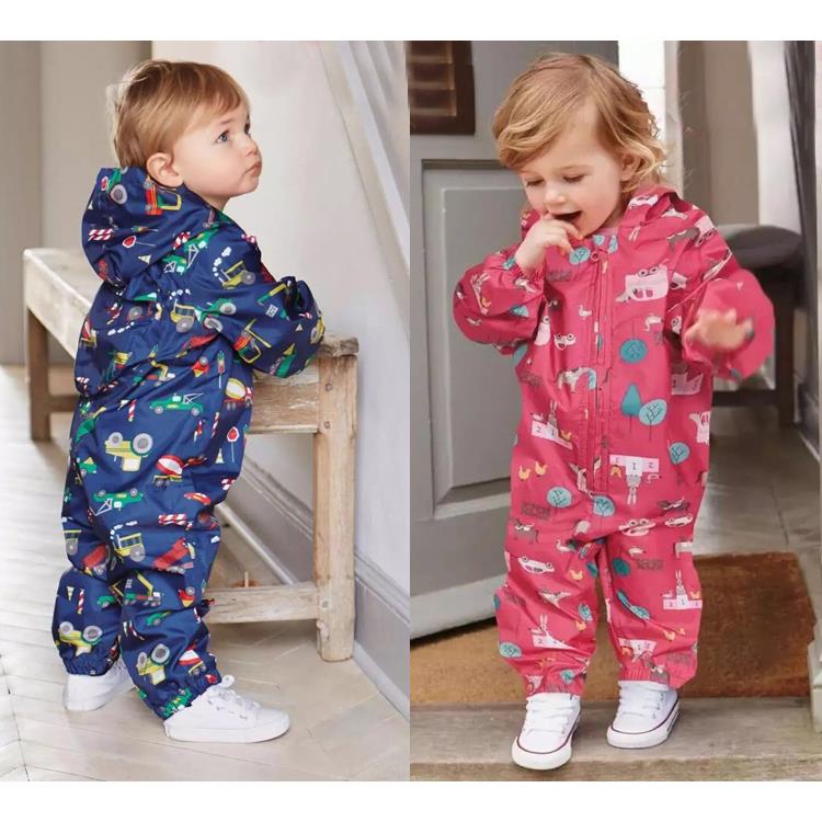 户外儿童连身雨衣裤幼儿园宝宝春秋防水防护衣男女童防脏衣玩水服