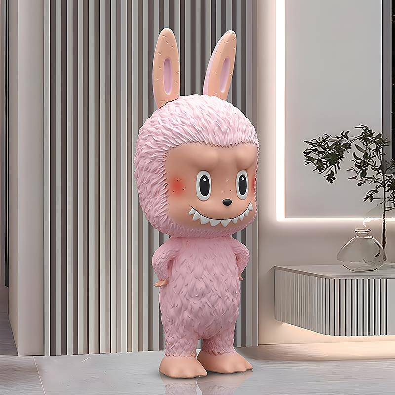 创意拉布布落地摆件大号labubu公仔泡泡玛特客厅装饰存钱罐送礼