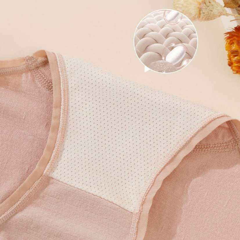 女士内裤无缝桑蚕丝裆中加肥加大奶油泡芙透气舒适无痕内裤女