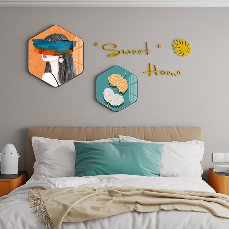 新款天鹅现代简约卧室装饰画床头背景墙挂画主卧房间壁Z画客厅墙