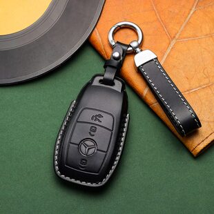 C260L S级E300L GLA200真牛皮包 厂家直供适用奔驰汽车钥匙套C