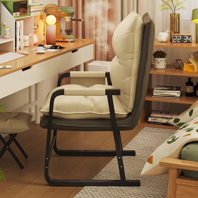 电脑椅宿舍女生家用舒p适久坐带靠背少女心懒人沙发躺椅学习座椅