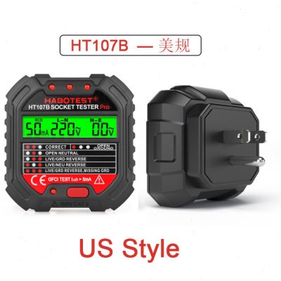 华博HT107E&HT107D&HT107B插座测试仪检测线路插头相位验电器