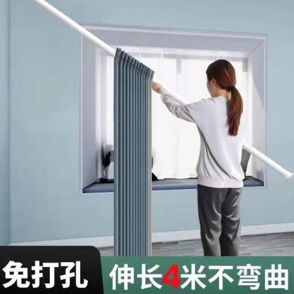 免打孔伸缩杆阳台晾衣杆衣柜浴室加厚窗帘杆支撑杆浴帘杆一件,居家布艺,窗帘杆/罗马杆,淘宝优惠券,粉丝福利购,淘宝优惠卷