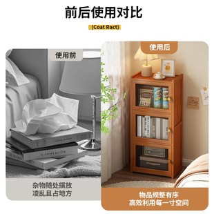 现代简约卧室收纳柜床边 床头柜子b非实木小型床边置物架2024新款