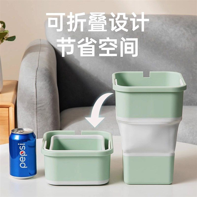 车载折叠带盖垃圾桶车上干湿两用水桶雨伞收纳P出行露营自带垃圾