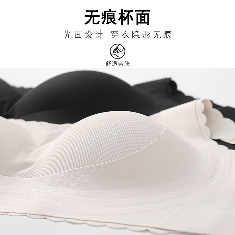 内衣女大胸显小收副乳防下垂全罩杯无J钢圈大码调整型运动文胸