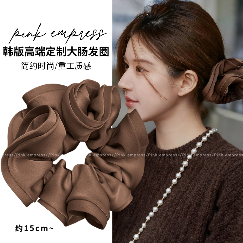 赵露思同款大肠发圈女2025新款扎低马尾发绳高弹力橡皮筋头绳发饰