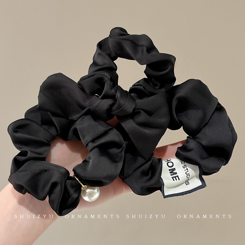 黑色大肠发圈头饰女2026新款肥肠发绳高级感马尾缎面头绳扎发皮筋