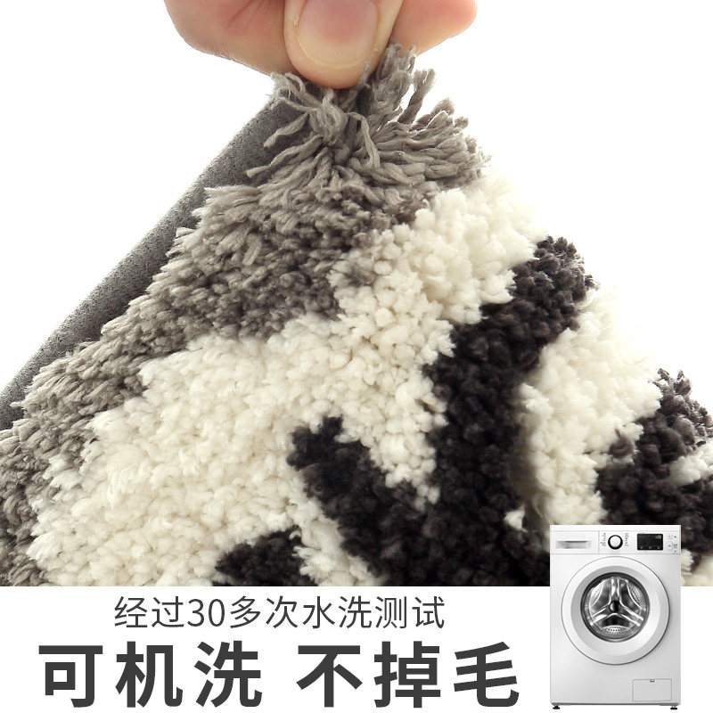 半圆地垫吸水地垫卫生间防滑垫浴室门口脚垫家用厕所门垫进门地毯