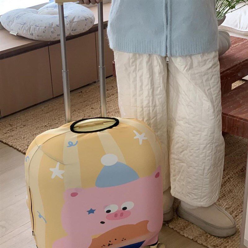 多巴胺旅游防磕碰旅n行箱卡通加厚20寸保护套少女心出差防尘罩布
