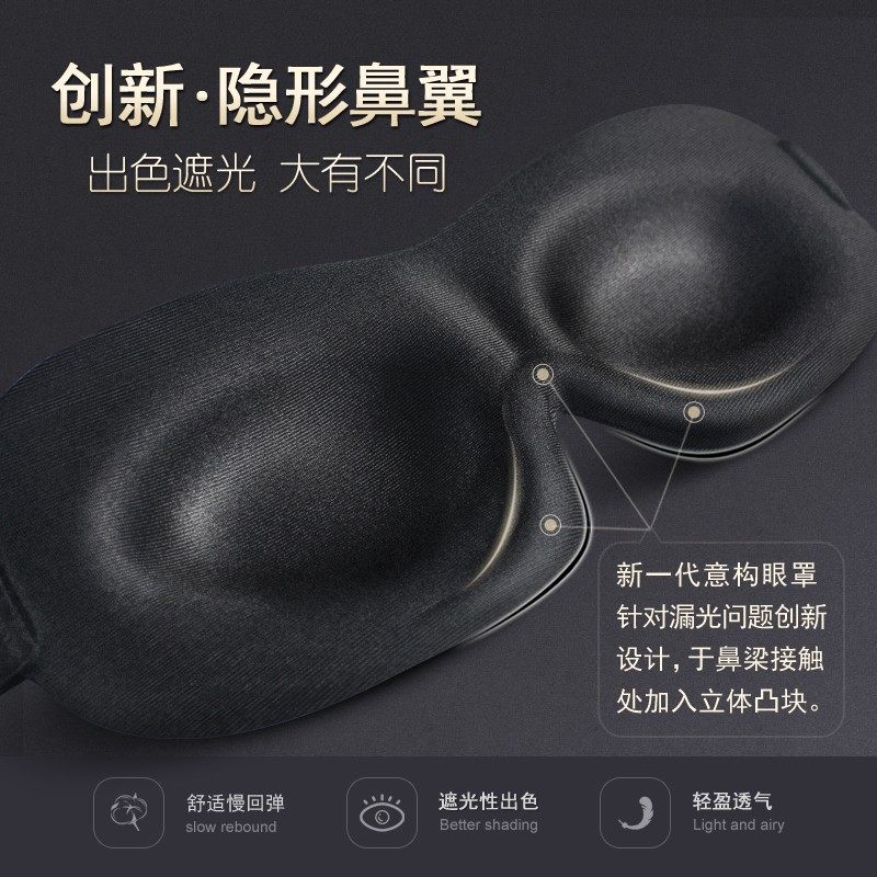 意构睡觉防噪音耳塞眼罩套装 睡眠眼罩耳塞隔音二合一午休用