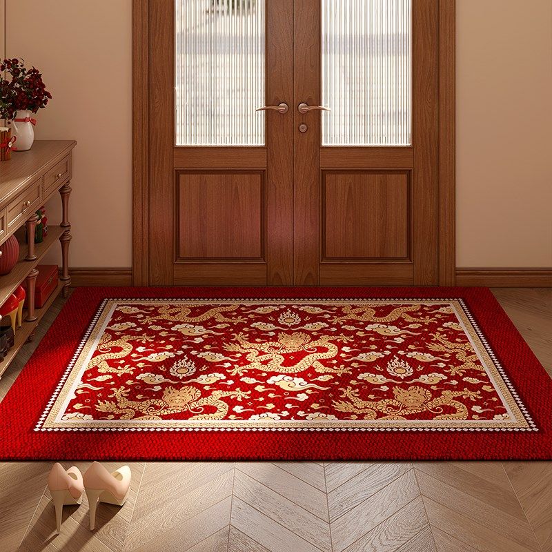 龙年喜庆红色入户门地p垫玄关大门进门脚垫除尘耐脏门垫可裁剪地,居家布艺,入户地垫,淘宝优惠券,粉丝福利购,淘宝优惠卷