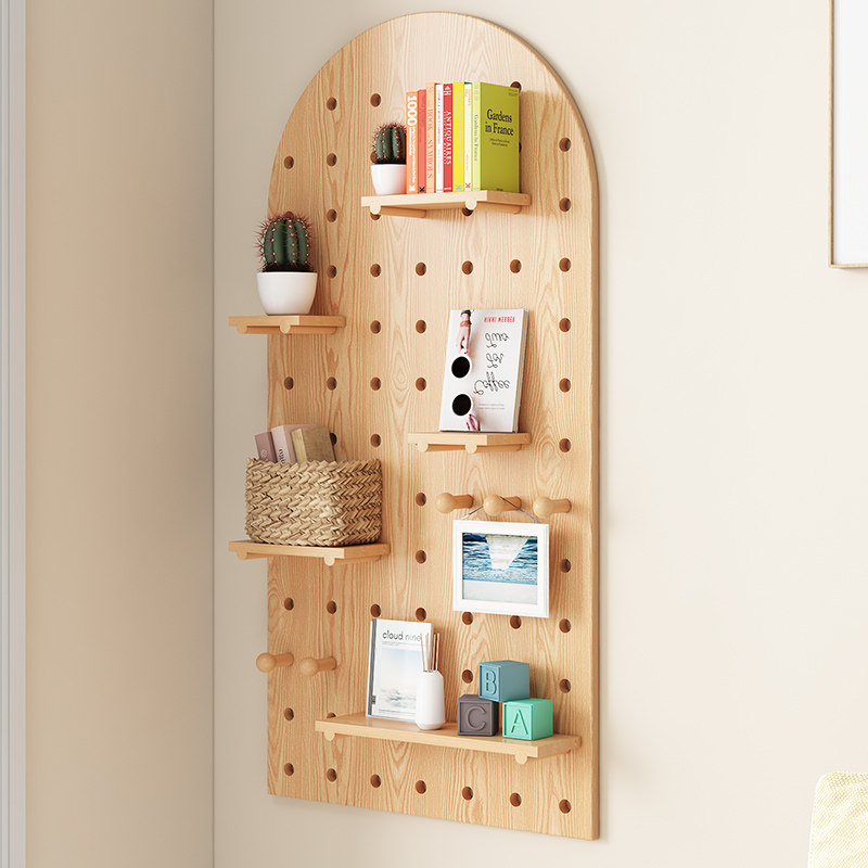 定制实木洞洞板挂板墙上装饰隔板置物架书桌背景墙展W示架收纳挂,商业/办公家具,置物架/陈列架/储物架/展示架,淘宝优惠券,粉丝福利购,淘宝优惠卷