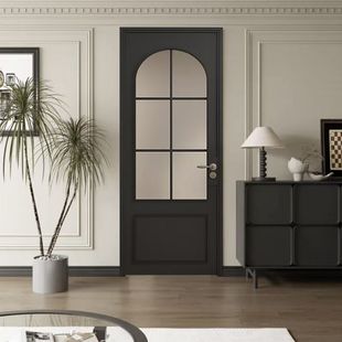 法式复古卫生间门厕所门钛镁合金奶油风小户型洗手间平开厨房定制