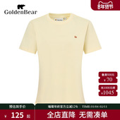 圆领T恤上衣 BEAR 商场同款 新品 GOLDEN 2025夏季 短袖 金熊 女装