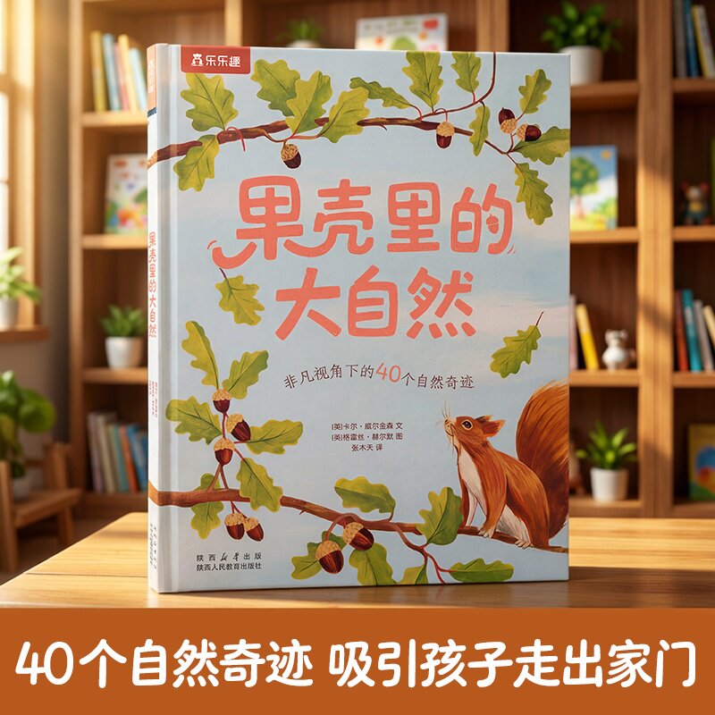 果壳里的大自然乐乐趣儿童自然科普阅读绘本3-6岁科普百科走进大自然探索带宝宝走进自然故事纸上的自然纪录片物理地理知识启蒙