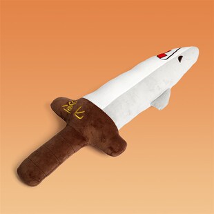 创意鲨鱼刀毛绒玩偶剑笑q整蛊谐音梗鲨毛宝搞鱼绒公仔玩具搞笑礼