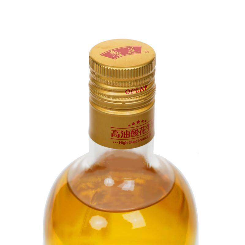 新日期鲁花高油酸花生油750ML*2 物理压榨 食用油 粮