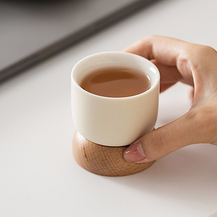 家居款 奶油风茶杯主人杯陶瓷家用单杯个人专用简约喝茶杯简约时尚