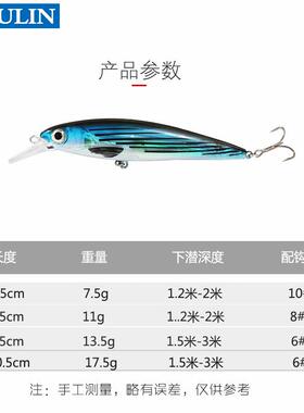 YOULIN友邻路亚艳舞米诺悬停抽停悬浮翘嘴鲈鱼鳡海钓淡水假饵野钓