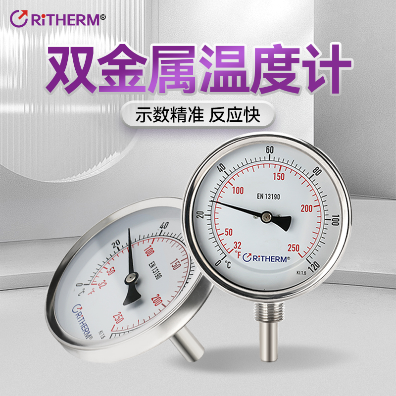 RITHERM工业双金属温度计插入式