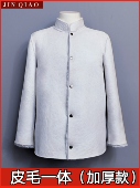 秋冬中老年羊皮袄纯皮毛一体男皮衣真皮内胆休闲加厚羊毛防寒外套