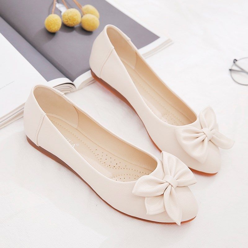单鞋女202f5新款春秋女鞋豆豆鞋百搭妈妈子夏款软皮软底防滑平底,女鞋,浅口单鞋,淘宝优惠券,粉丝福利购,淘宝优惠卷