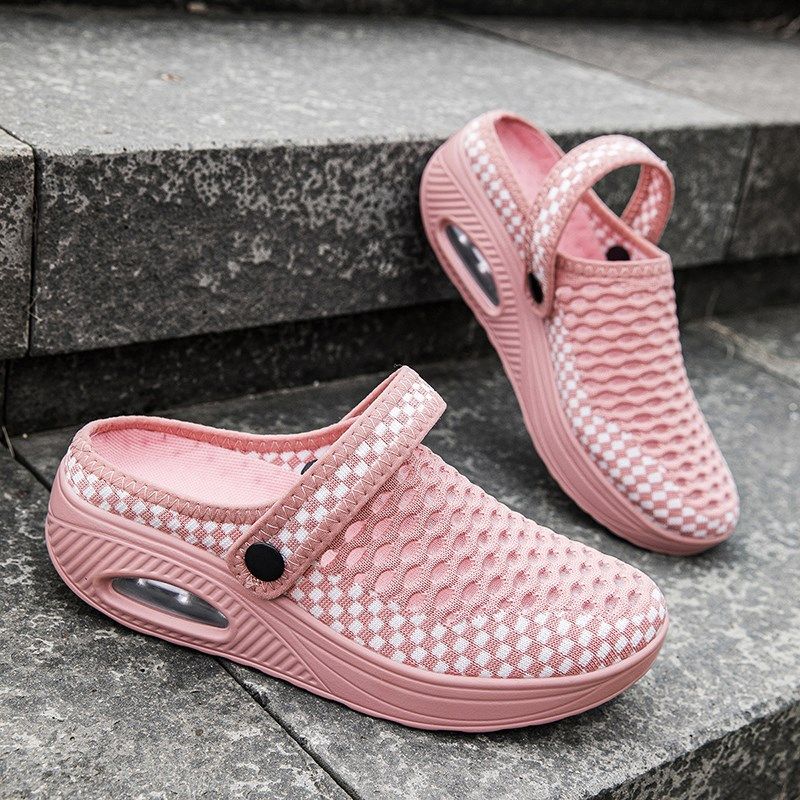 厚底拖鞋女夏季透气大码41到43中老年I妈妈凉拖鞋不累脚包头半拖,女鞋,包头拖,淘宝优惠券,粉丝福利购,淘宝优惠卷