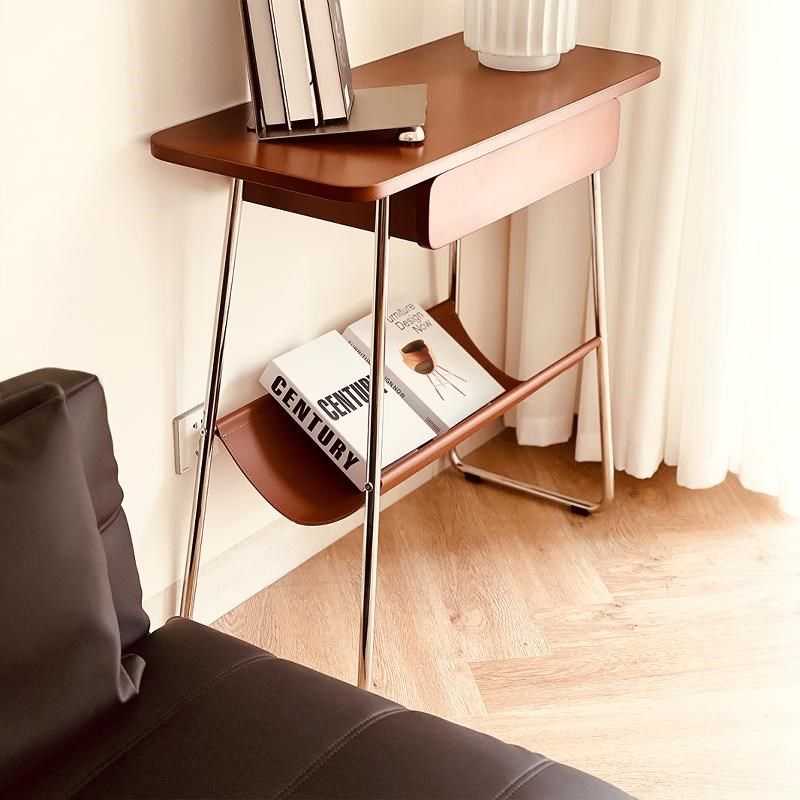 稍安物造 中古雅玄n关桌实木迷你小化妆台不锈钢书桌工作台小户型,住宅家具,玄关台,淘宝优惠券,粉丝福利购,淘宝优惠卷