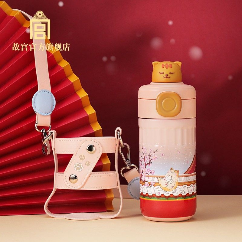 【百补】故宫丨萌猫戏雪保温杯 水杯不锈钢 茶杯保冷保热便携文创,餐饮具,保冷/保温杯,淘宝优惠券,粉丝福利购,淘宝优惠卷
