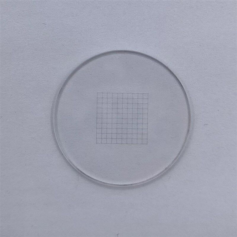 网格分划板1*1mm 显微镜目镜测微尺测量  通用配件光学玻璃 FH924