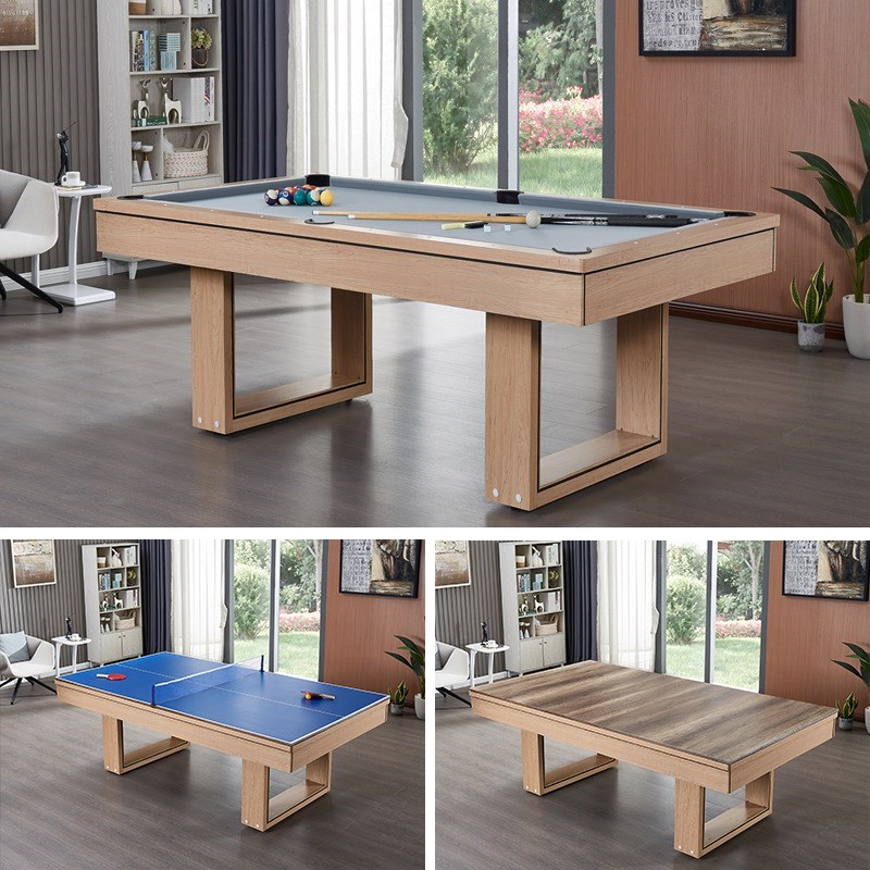 家用台球桌室内多功能标准款三合一唯品台乒乓球台黑八台球桌案子