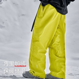awka单板滑雪裤女款加厚防寒2024新3L防水滑雪服裤子宽松秋冬男士